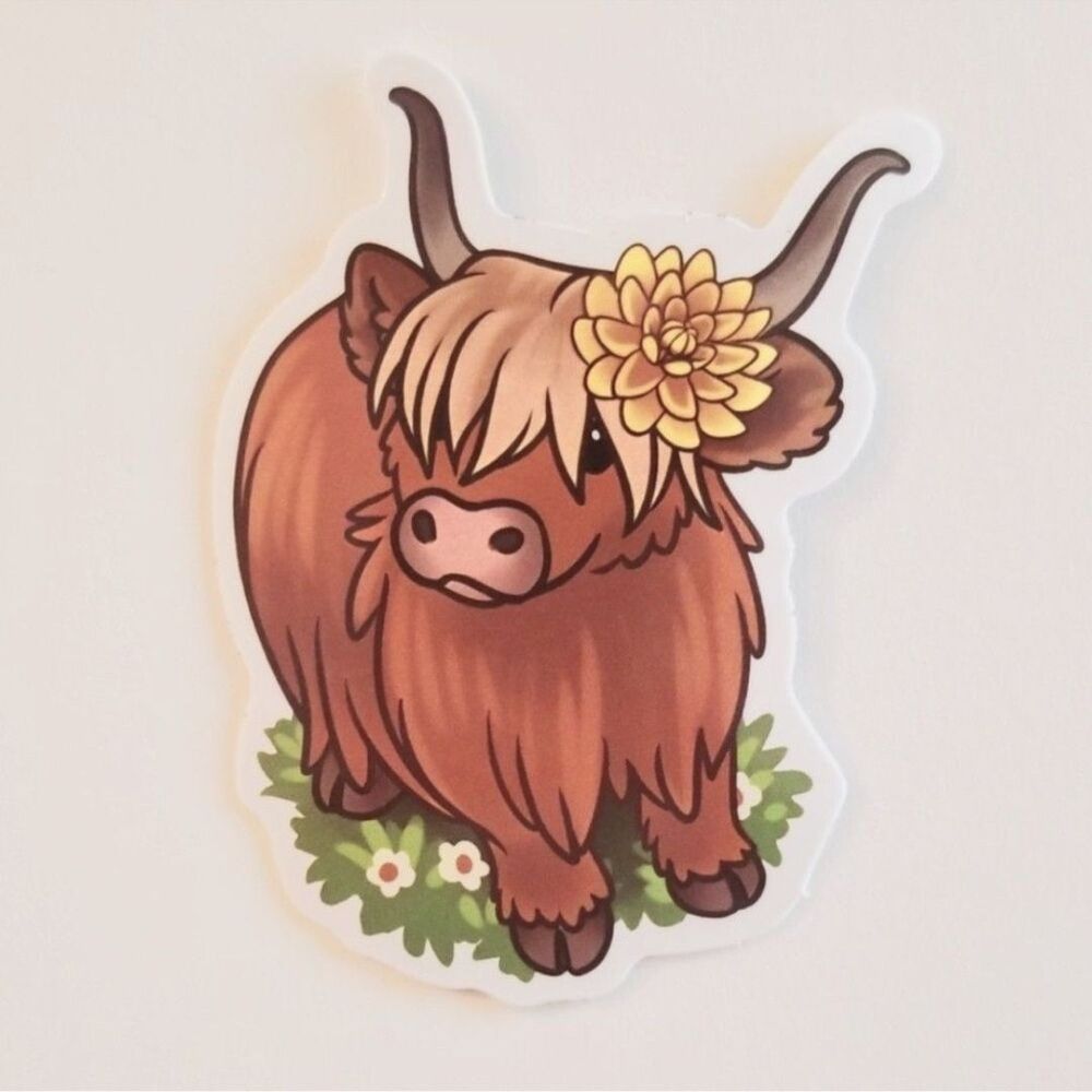 Highland Cow‎ Sticker Western Farmhouse Decor Highland Cattle